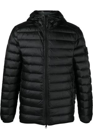 Stone Island Compass-patch puffed jacket