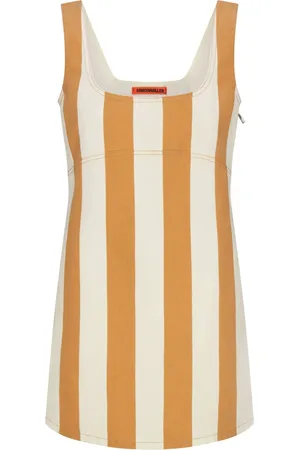 SIMON MILLER Sahara striped denim dress