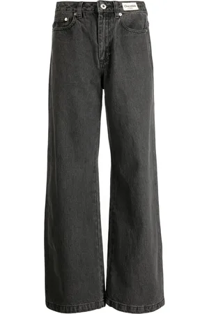Chocoolate Logo-patch mid-rise wide-leg jeans
