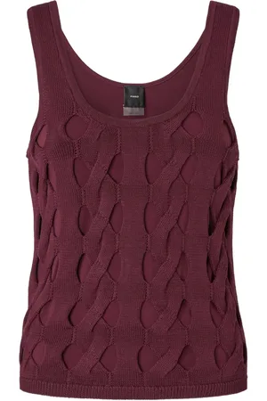 Pinko Open-knit tank top