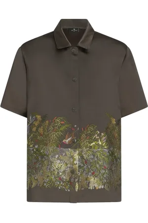 Etro Embroidered satin shirt