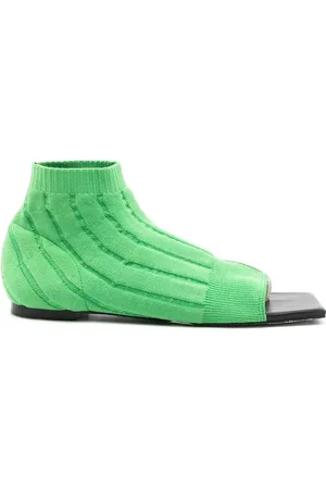 Gloria Coelho Ribbed-sock ankle sandals