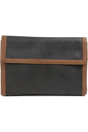 Dior 1970s large Logo Canvas clutch bag