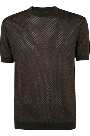 Emporio Armani Woven-knit T-shirt