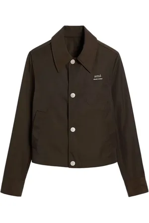 Ami Logo-appliqué shirt jacket