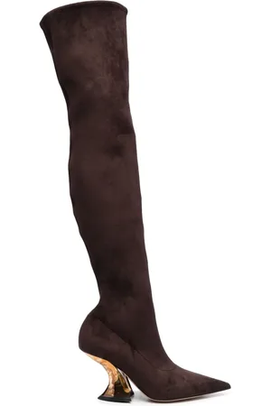 Casadei 100mm thigh-high suede boots