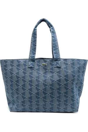 Lacoste XL mono-jacquard tote bag
