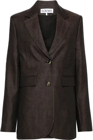 Loewe Single-breasted linen blazer