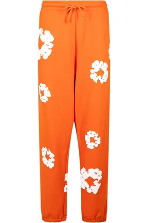 DENIM TEARS Cotton Wreath-print track pants