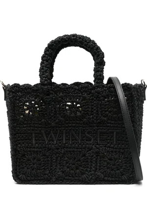 Twin-Set Bohémienne crochet tote bag
