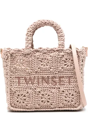 Twin-Set Bohémienne crochet tote bag
