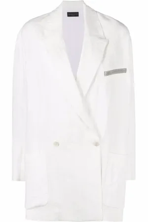 Fabiana Filippi Metallic detail double breasted blazer