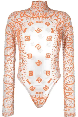 Rhude Bandana-embroidered bodysuit
