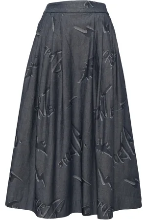 AGNÈS B. Logo-embroidered skirt