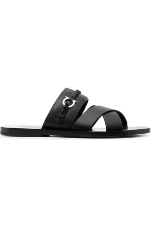 Salvatore Ferragamo Gancini-embellished leather sandals