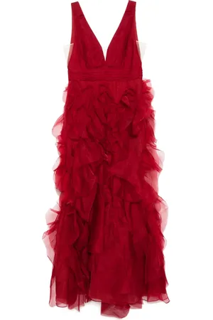 Marchesa Notte V-neck dress