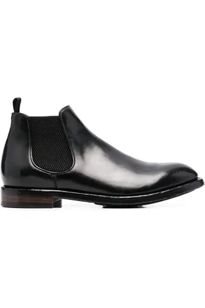 Officine creative Elasticated-panel leather boots