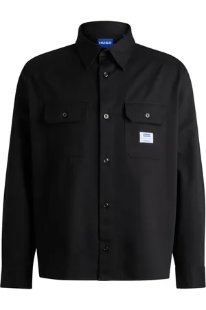 HUGO BOSS Logo-label cotton shirt