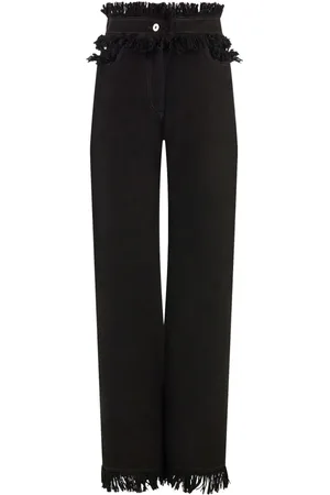 Salvatore Ferragamo Fringed straight-leg jeans