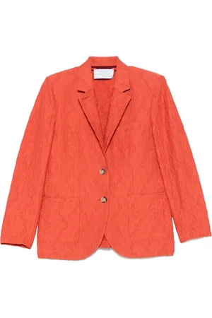 Harris Wharf London Crinkled shoulder-pads blazer