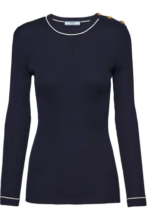 Prada Button-embellished silk jumper