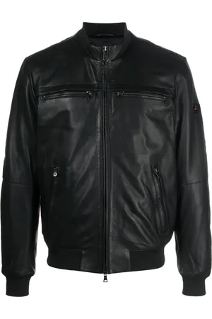 Peuterey Two-way zipped leather jacket