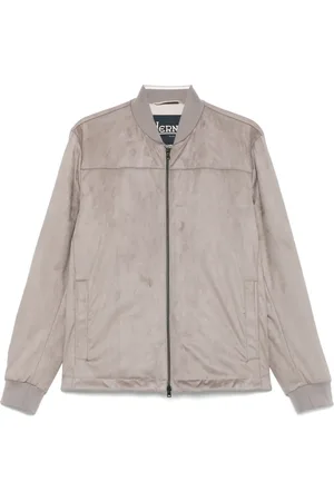 HERNO Faux-suede bomber jacket