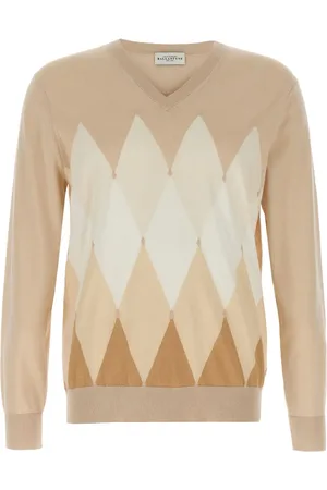 BALLANTYNE V-neck argyle sweater