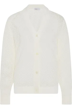 ROSETTA GETTY Mesh pointelle cardigan