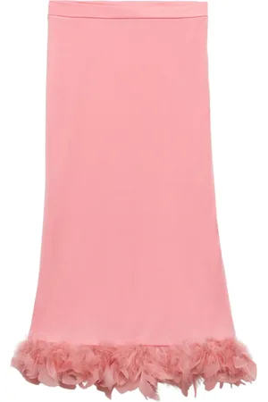 Prada Feather-trim skirt