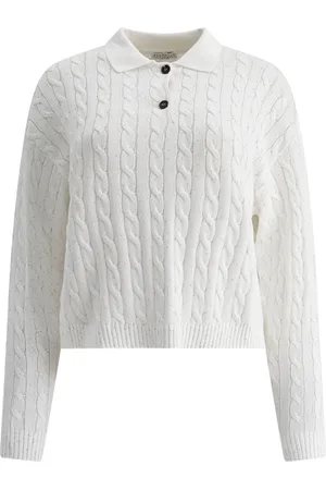 Burberry Cable-knit polo sweater