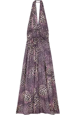 DRIES VAN NOTEN Halterneck jacquard maxi dress