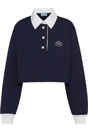 Prada Logo-embroidery cotton polo shirt