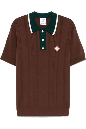 Casablanca Cable-knit polo shirt