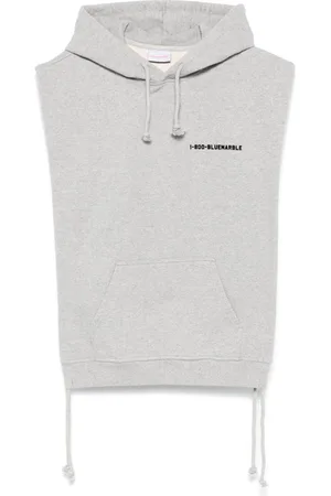 Bluemarble Flocked-logo hoodie