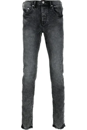 Purple Brand Stonewashed mid-rise jeans