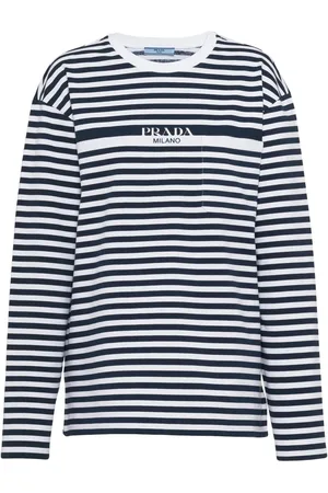 Prada Logo-print striped T-shirt