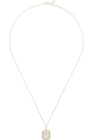 Mateo 14kt R initial diamond necklace