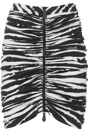 Burberry Watercolour print ruched skirt