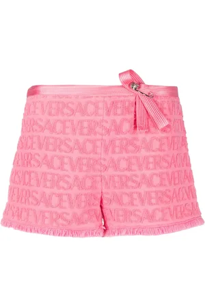 VERSACE X Dua Lipa Allover devoré-cotton shorts