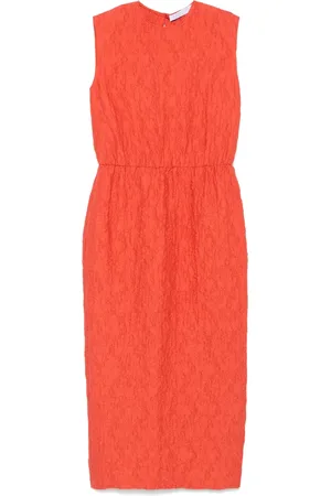 Harris Wharf London Crinkled gathered midi dress