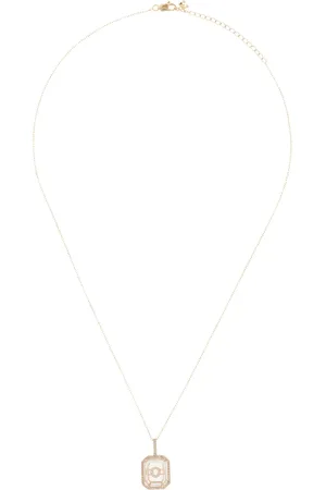 Mateo 14kt yellow O-initial diamond necklace