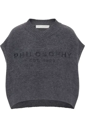 Serafini Logo-embroidered cropped vest