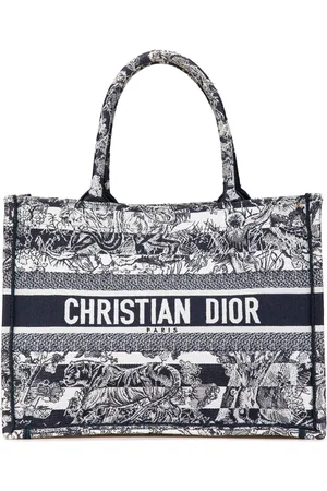 Dior 2021 Medium Canvas Embroidered Dioriviera Toile De Jouy Book tote bag