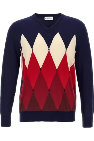 BALLANTYNE Argyle-knit jumper