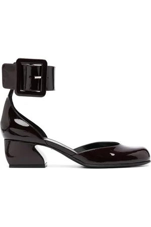 Sergio Rossi SI Rossi 45mm patent-finish buckled pumps