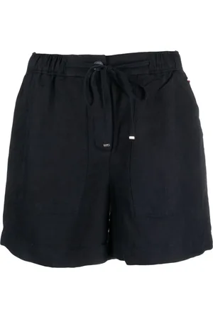 Tommy Hilfiger Logo-plaque linen drawstring shorts