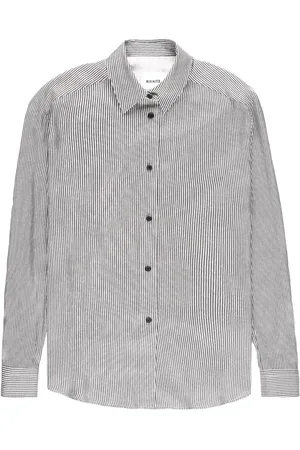 Khaite Argo striped long-sleeve shirt
