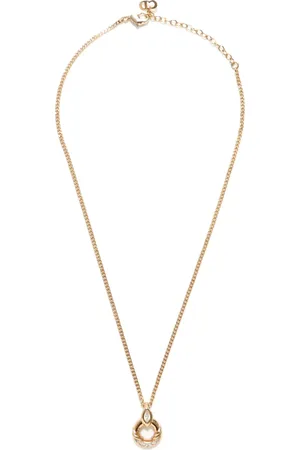 Dior Rhinestone-embellished pendant necklace