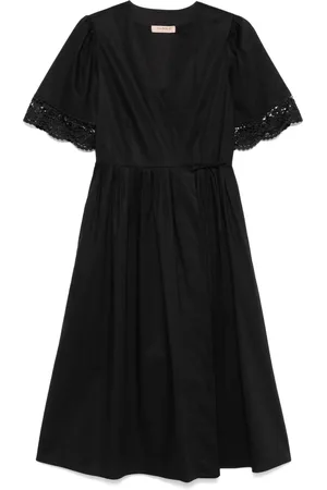 Twin-Set Lace-trim midi dress